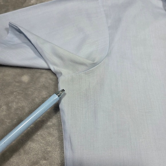 Vtg Towncraft Plus Pennys Mens Blue Short Sleeve Button Up Shirt Retro Eclectic - Picture 9 of 9